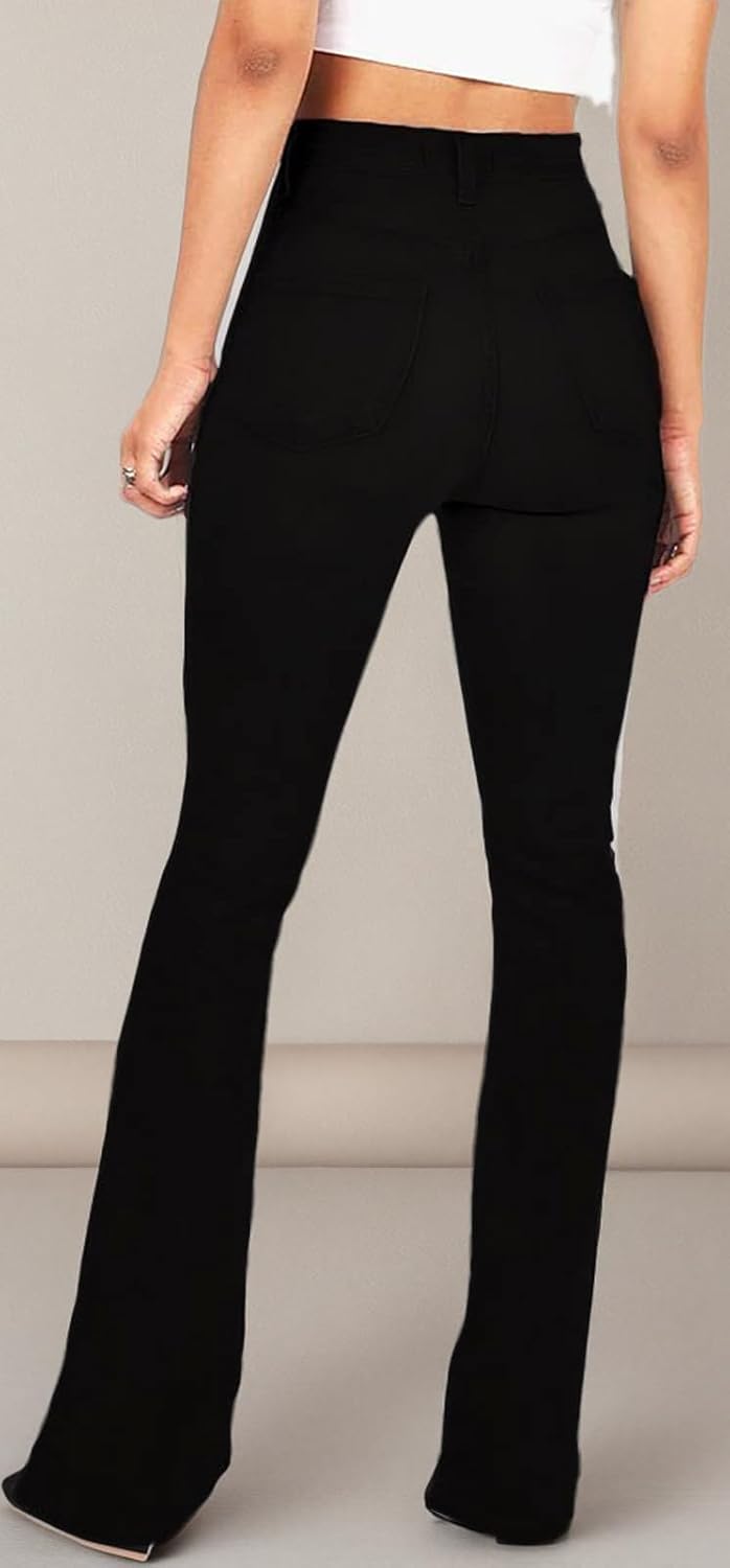 Thumbnail 5 de KDF Flare Jeans for Women: High-Waisted Bootcut Bell Bottom with Stretch