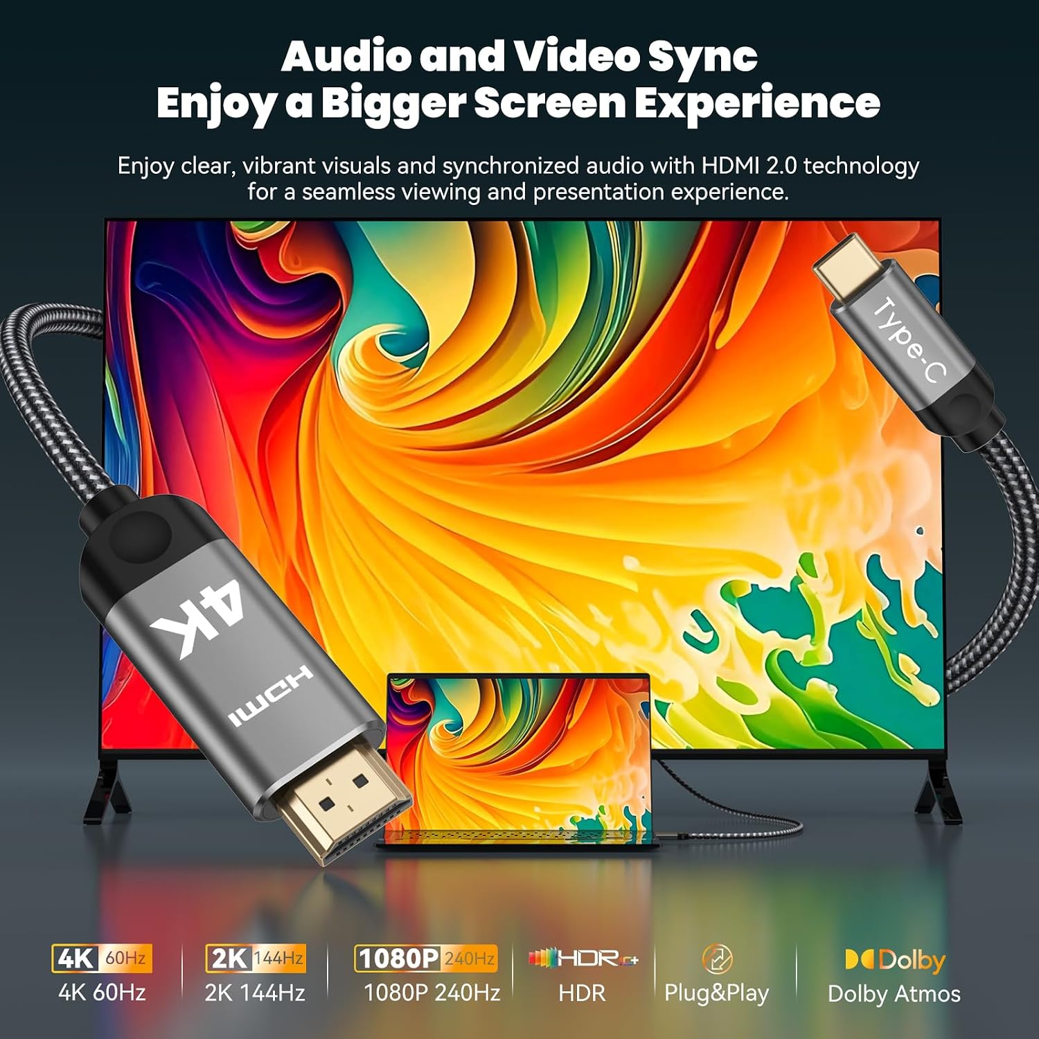 Thumbnail 5 de Southlight Câble USB C vers HDMI 2m 4K