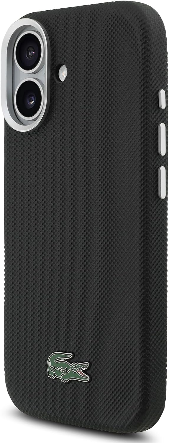 Detalle de LACOSTE LCFCMP17SPLAK iPhone 17ケース MagSafe対応 プチピケデザイン・ブラック