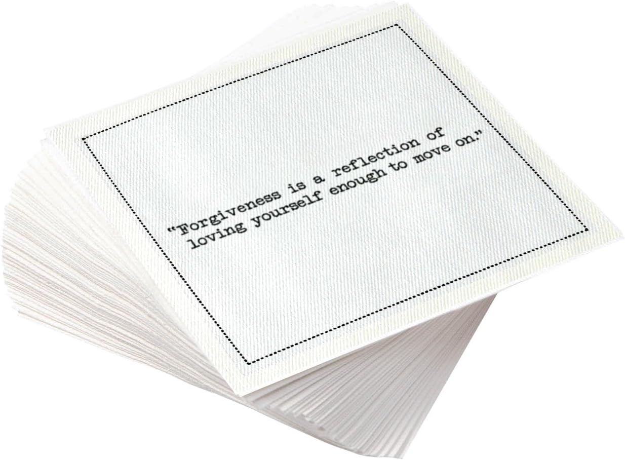 Detalle de Five Star Funny Bachelorette Quotes White Cotton Cocktail Napkins (50 Count)