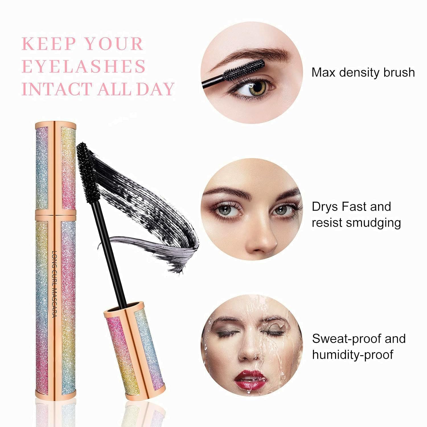 Detalle de Mcukv Tubing Mascara, 4D Silk Fiber Lash Mascara for Length and Volume