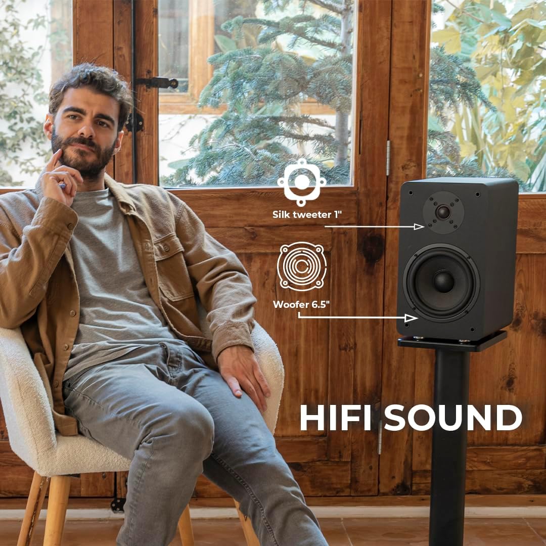 Thumbnail 4 de VULKKANO A6 Arc enceintes amplifiées avec woofer 6,5" et Bluetooth 5.0 (HDMI ARC, optique, RCA)