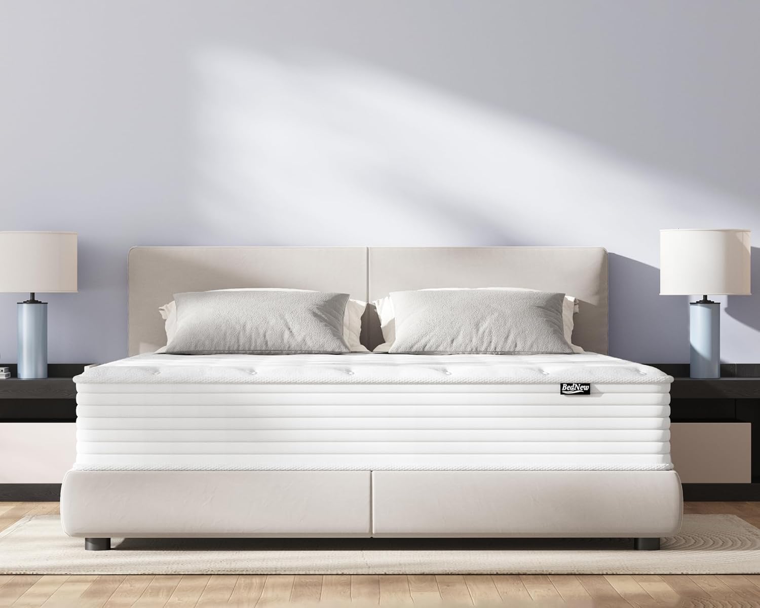 Detalle de Bednew 12 Inch Small Double Hybrid Mattress (120x190x30cm) – Medium Firm with Pocket Springs and Breathable Foam