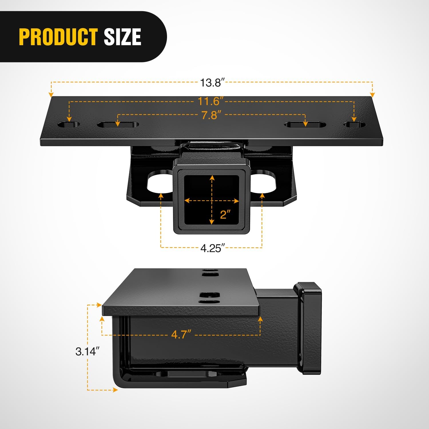 Detalle 2 de 2 Inch Step Hitch Receiver 5000 Lbs