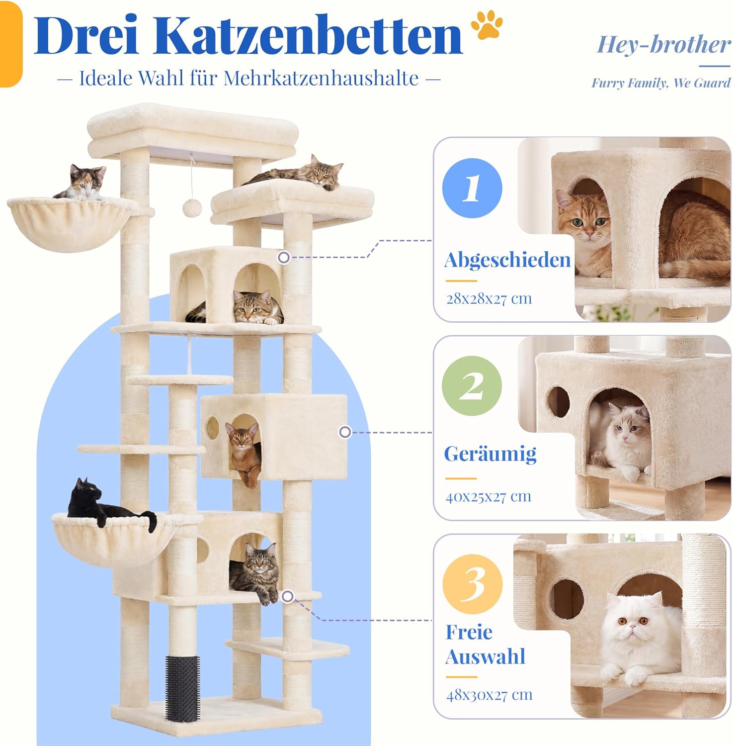 Detalle 1 de Hey-brother Kratzbaum 188 cm Katzenbaum XXL