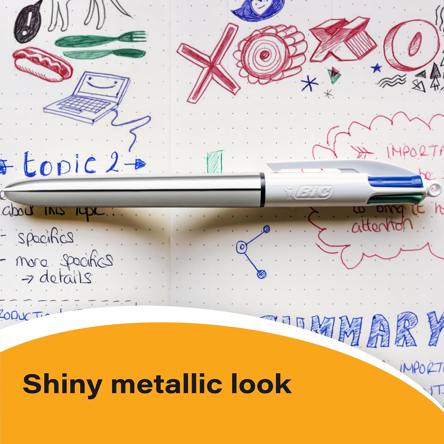 Thumbnail 1 de BIC 4 Colours Rose Gold Pen 1.0mm