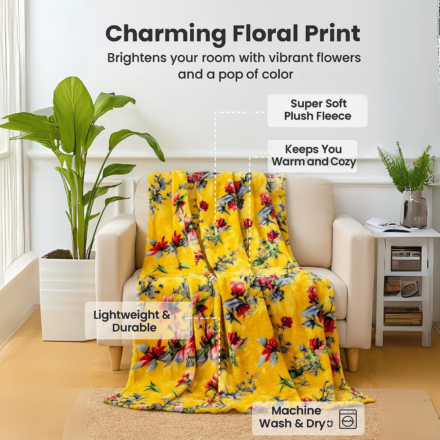 Thumbnail 5 de DaDa Bedding Throw Blanket 63 x 90 in