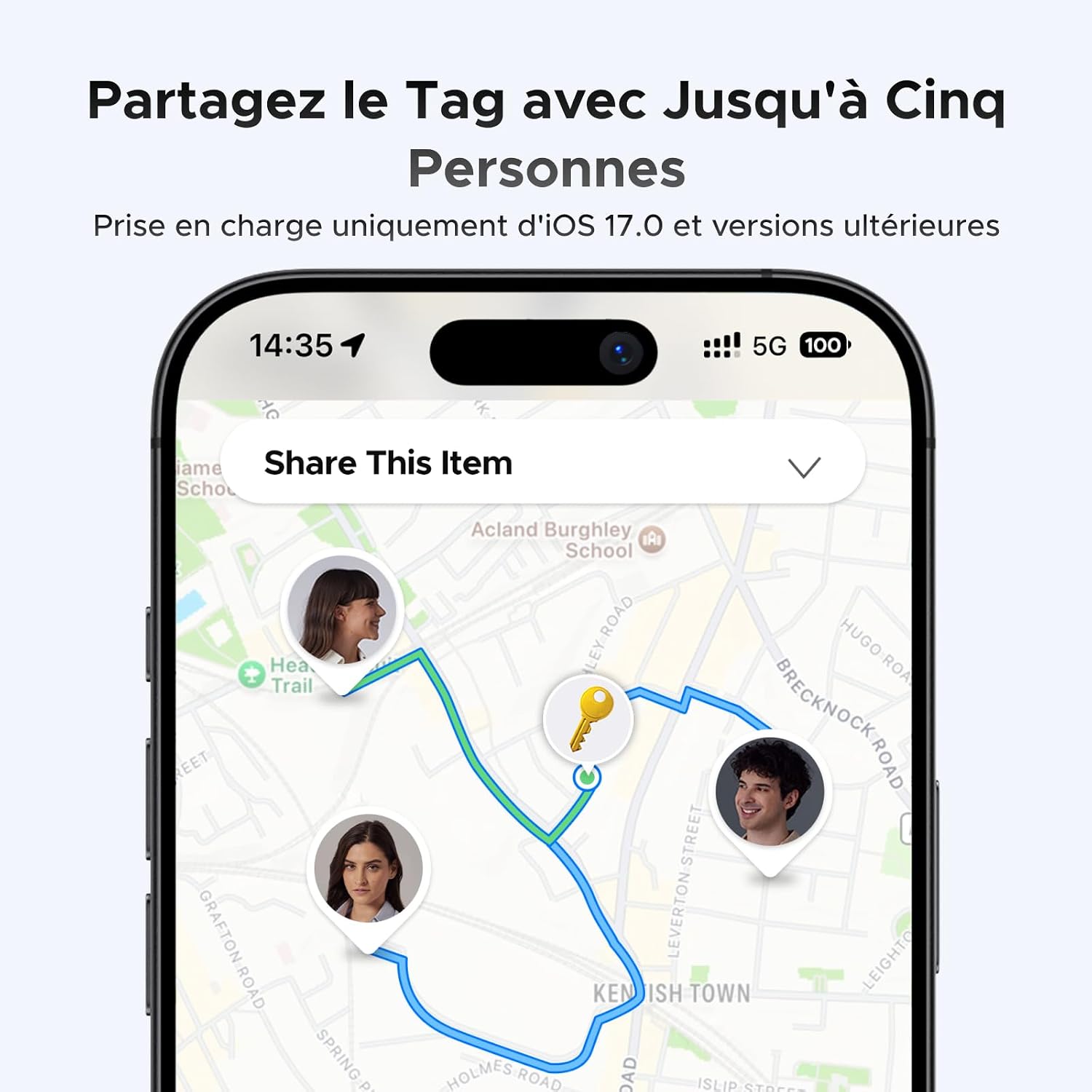 Thumbnail 6 de UGREEN FineTrack Smart Finder Tag - Traceur Bluetooth Find My pour iOS (2 ans, batterie remplaçable)