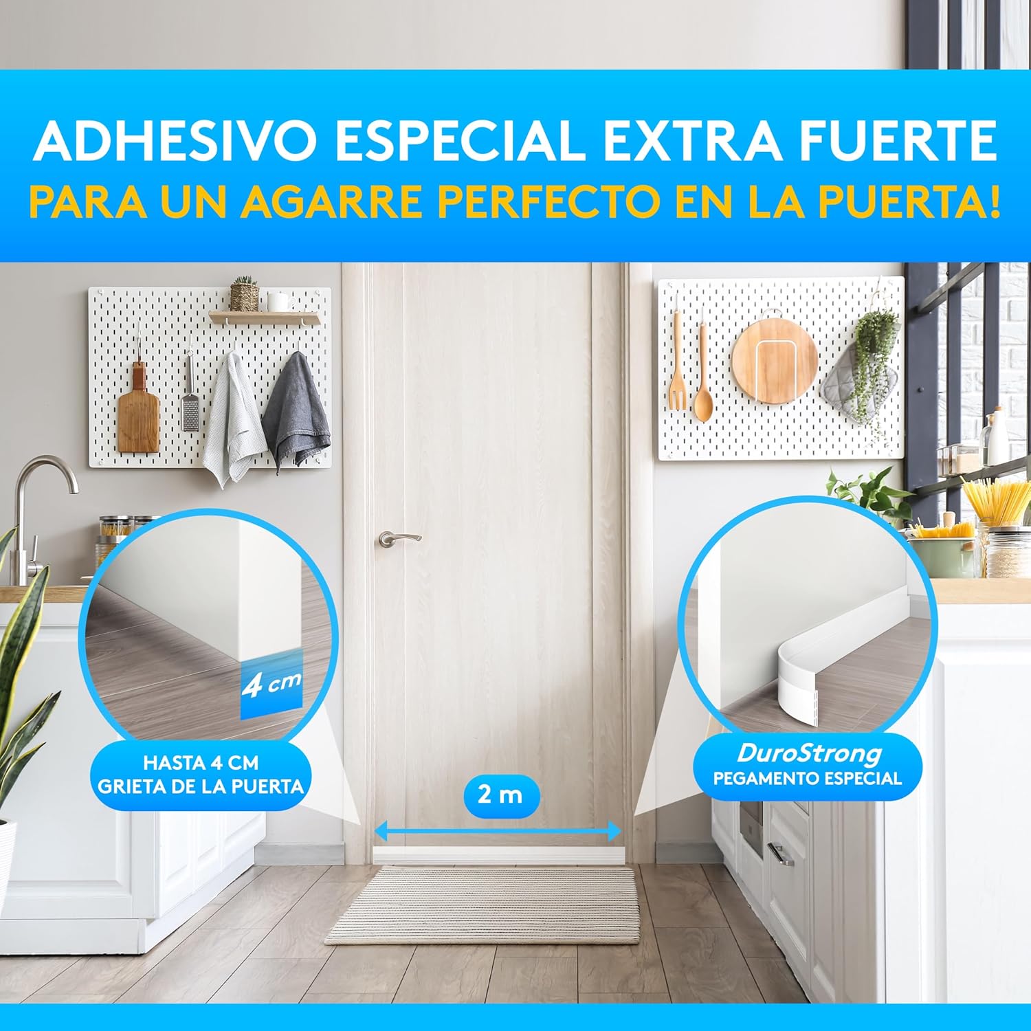 Detalle 2 de SilverRack Burlete puerta 2 m blanco