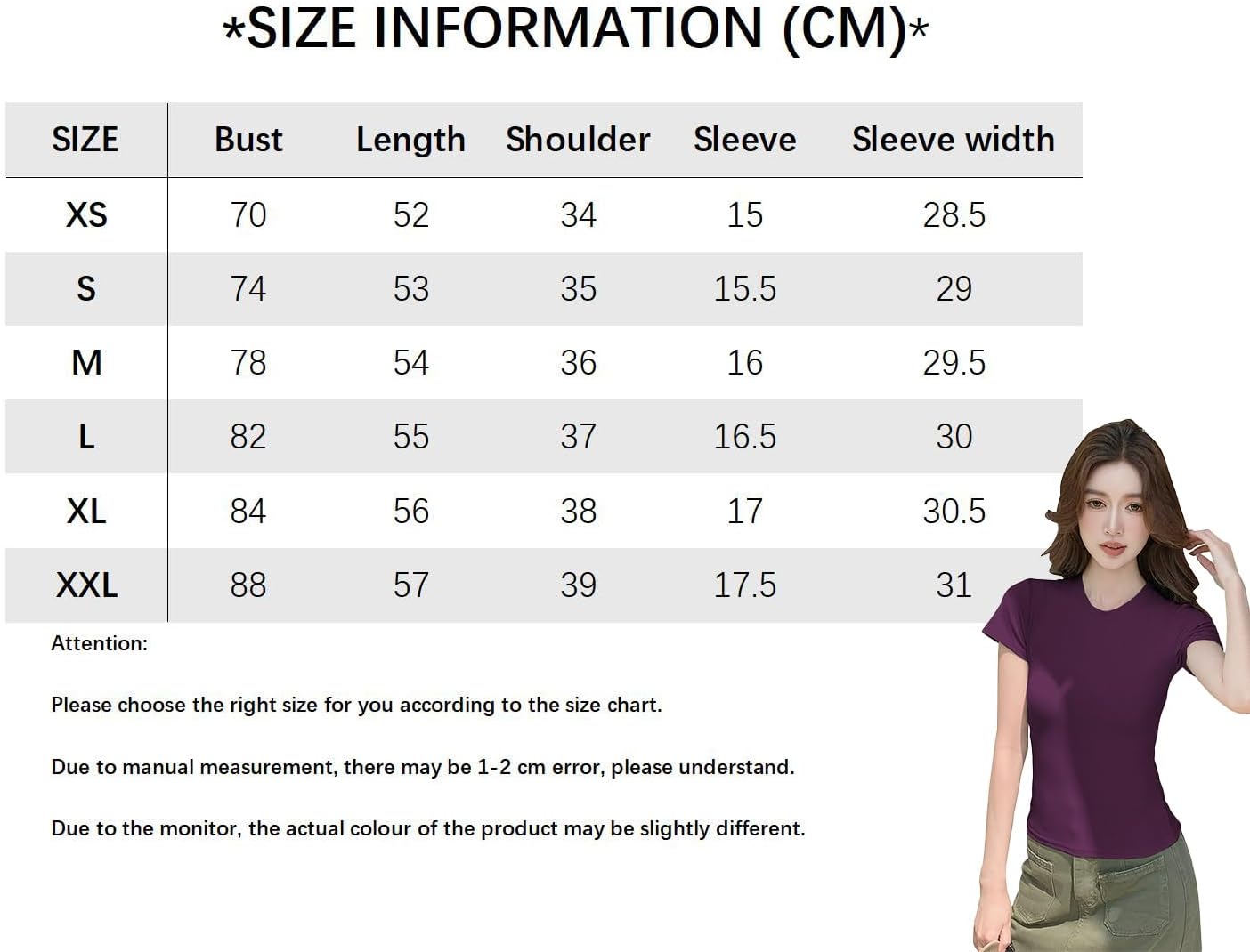 Thumbnail 5 de JEROZIYANT Women's Basic Crop T-Shirt