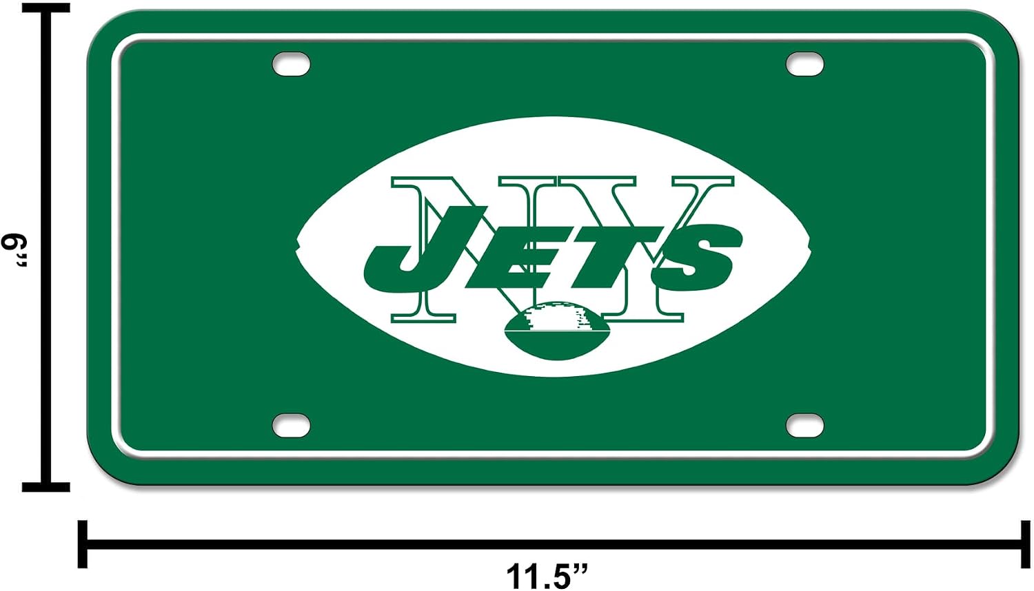 Detalle de Rico Industries NFL Football Modern Retro Metal Auto Tag (6" x 12")