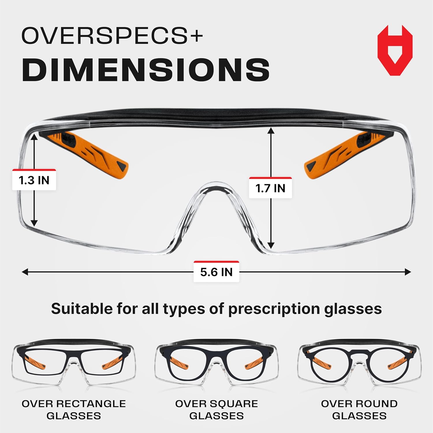 Thumbnail 6 de NoCry Over-Glasses Safety Glasses 5.7in
