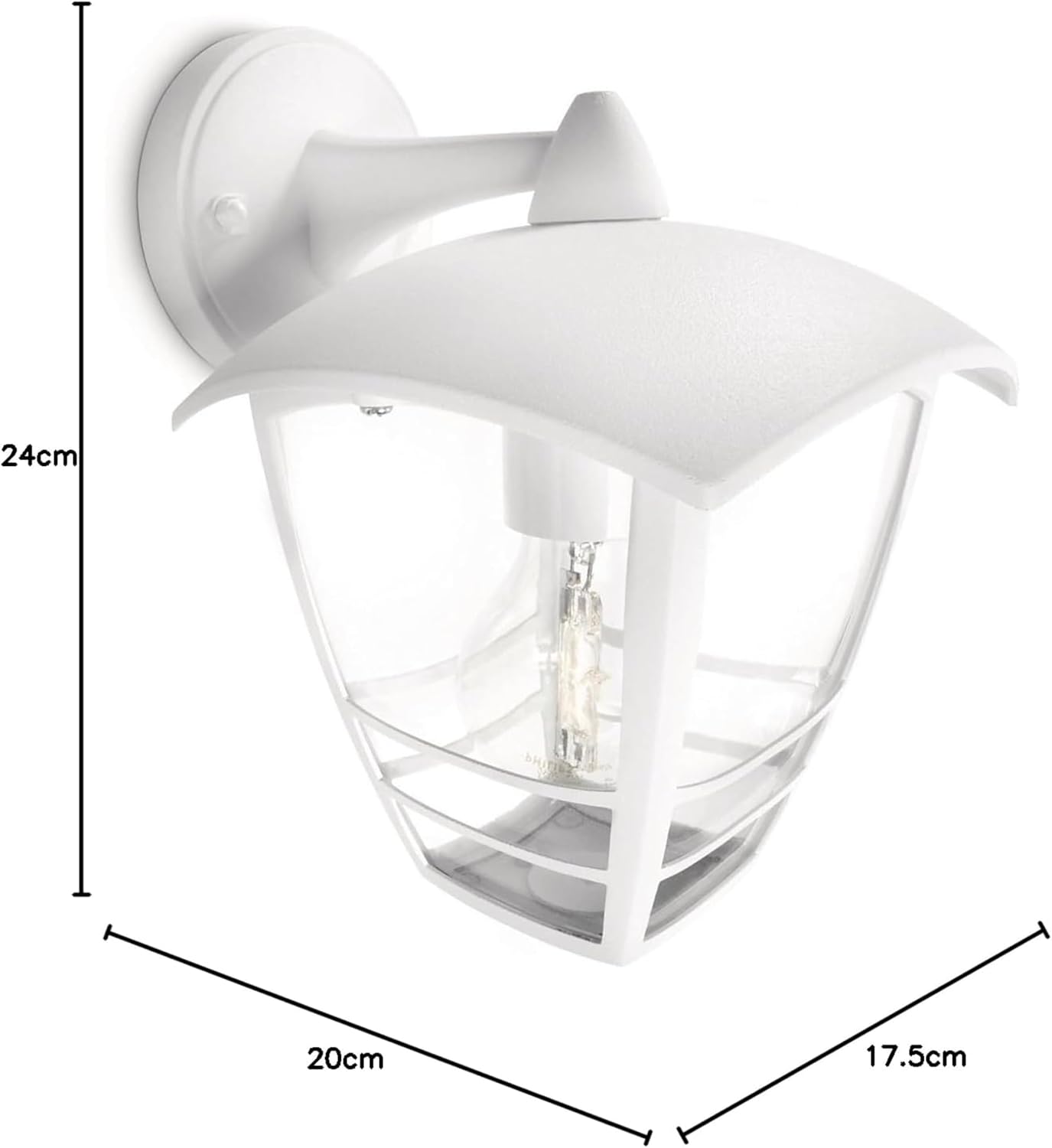 Thumbnail 6 de Philips Mygarden Creek: Applique murale d'extérieur en blanc, IP44