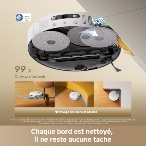 Detalle de DREAME L40 Ultra A : robot aspirateur et laveur à bascule des serpillières et vidage automatique