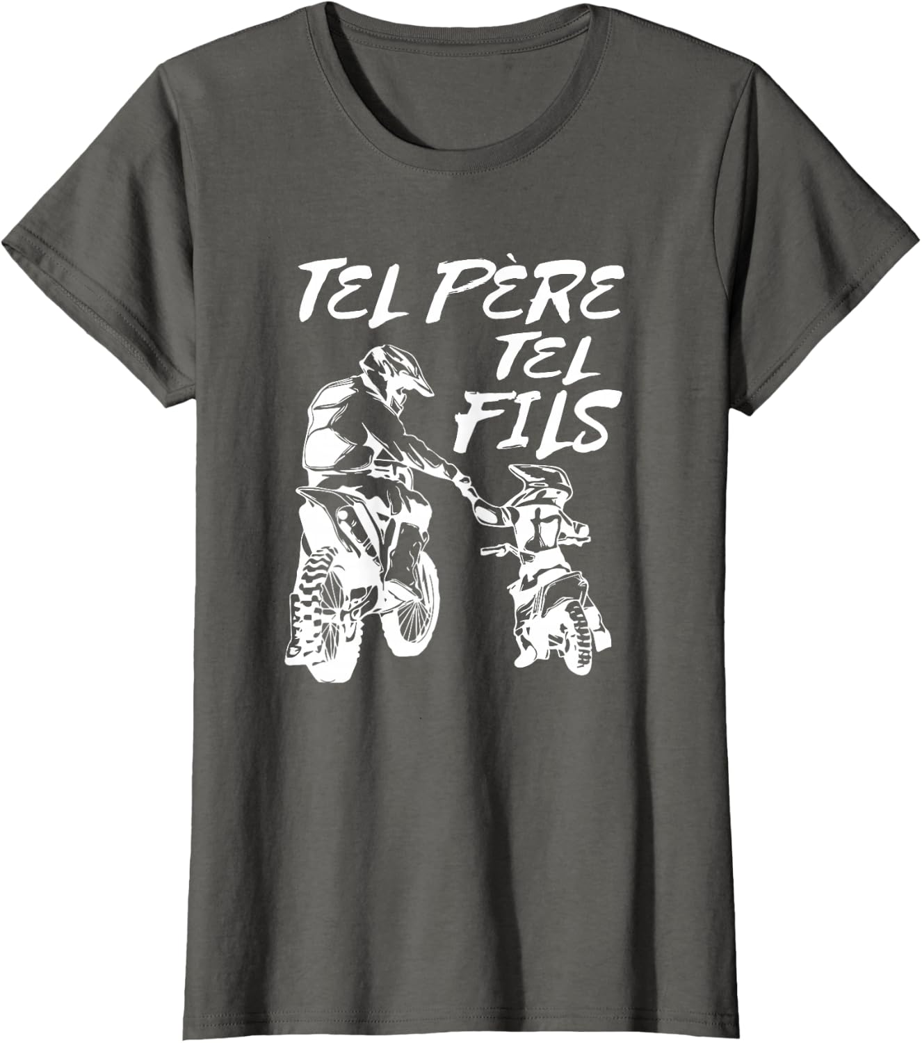 Thumbnail 2 de Tel Père Tel Fils Moto Cross Sport Motocycliste Présent T-Shirt