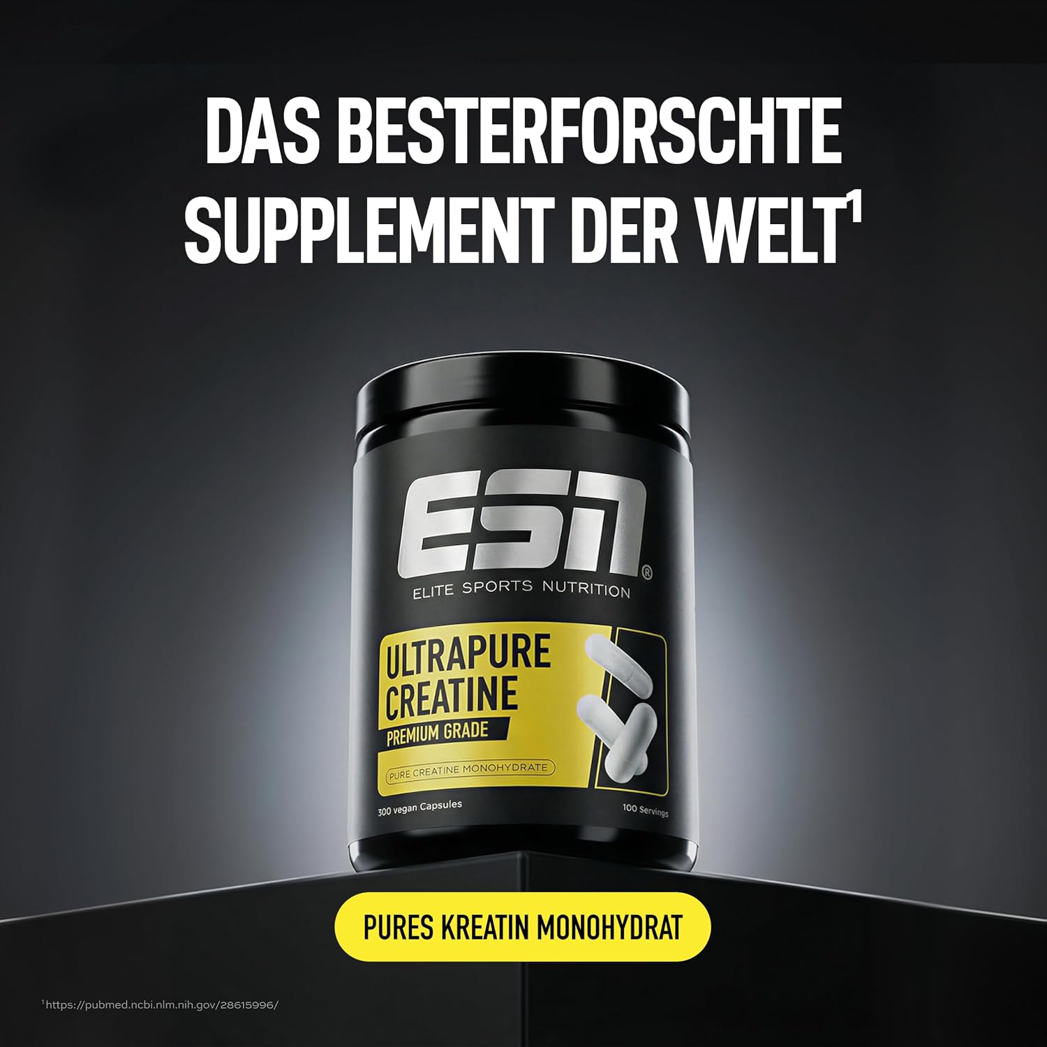 Thumbnail 1 de ESN Ultrapure Creatine Monohydrate – 300 Kapseln (100 Portionen) für die tägliche Kreatin-Zufuhr