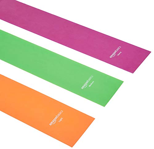 Detalle 2 de Amazon Basics Bandas de resistencia TPE, 1500 mm, 3 unidades💪