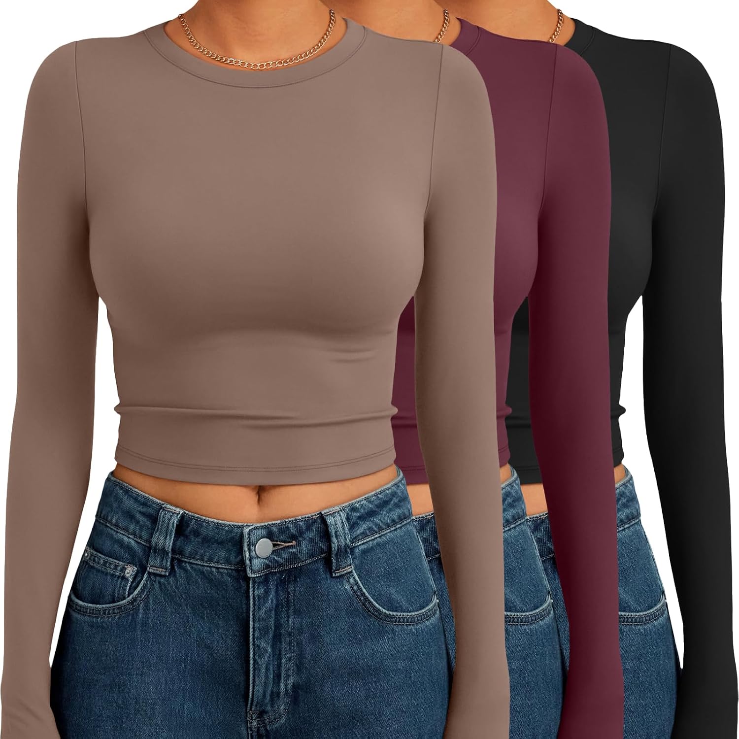 Thumbnail 6 de AUTOMET Long-Sleeve Crop Tops 3-Pack