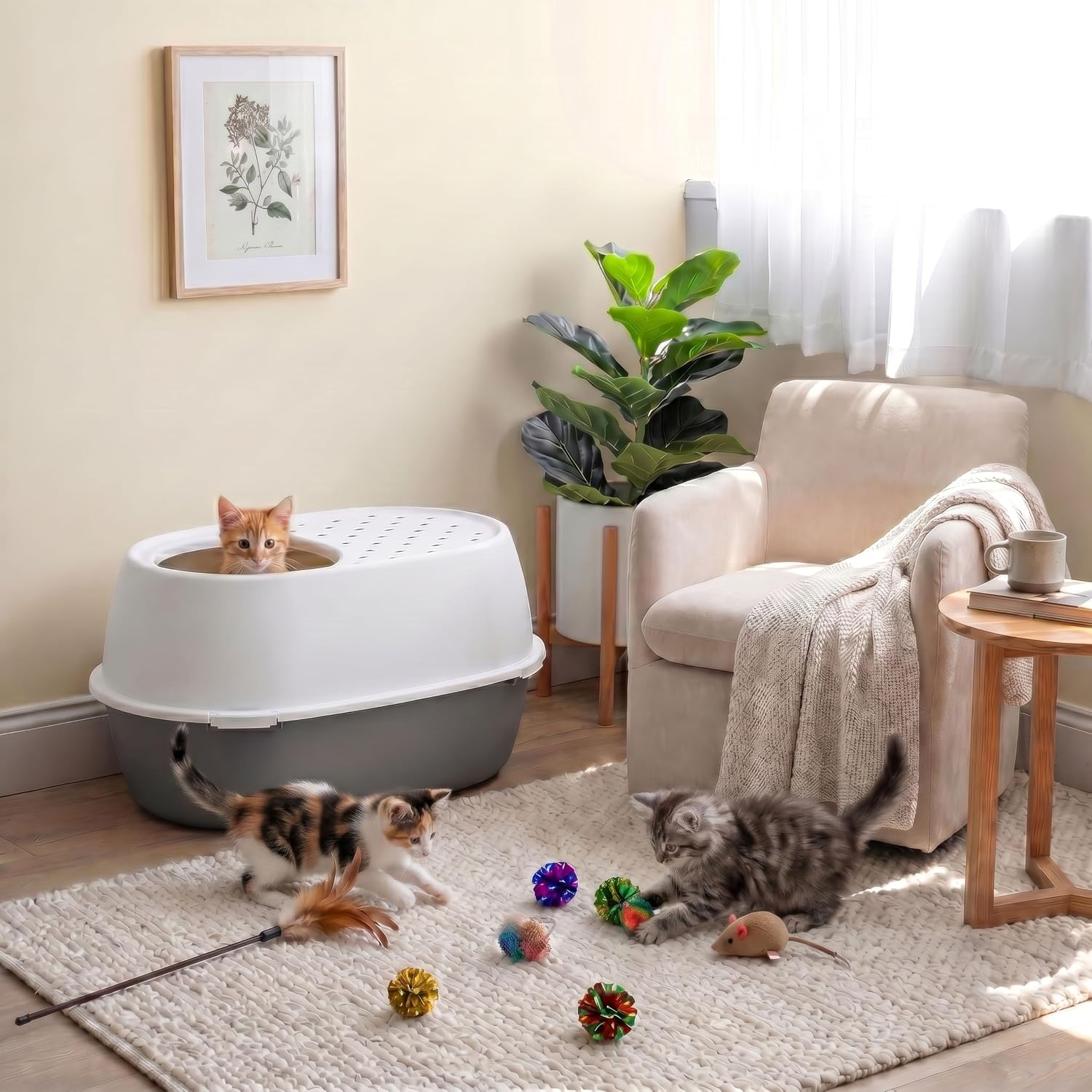 Detalle de IRIS USA Top-Entry Cat Litter Box, XX-Large