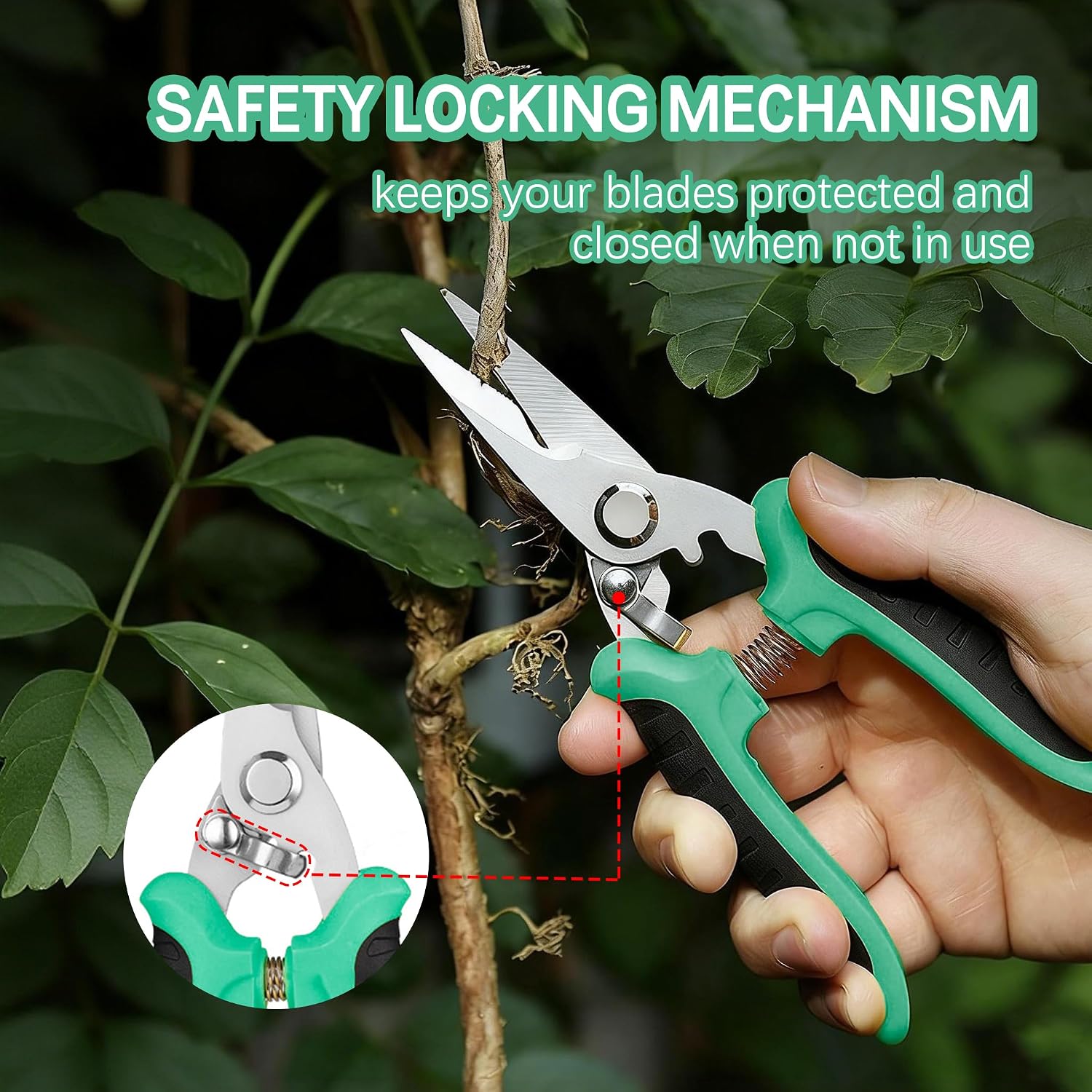 Detalle de YAKUNCL Pruning Shears Set, 3-Piece