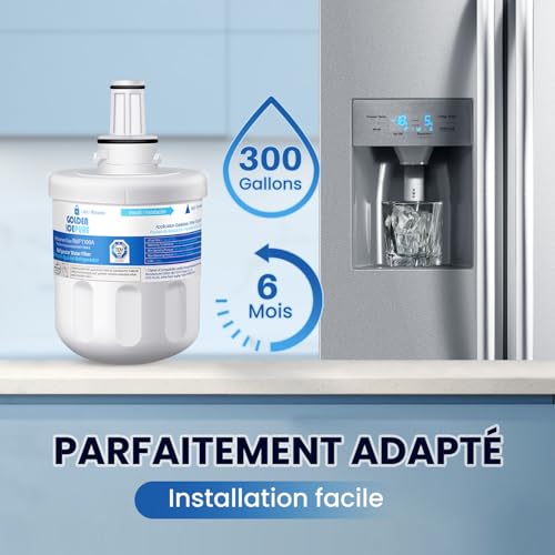 Detalle de GOLDEN ICEPURE RWF1100A – 3 filtres à eau pour réfrigérateur, compatible avec Samsung Aqua Pure Plus et autres références