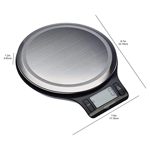 Thumbnail 7 de Amazon Basics Báscula de Cocina Digital con Pantalla LCD, Acero Inoxidable, 5 kg