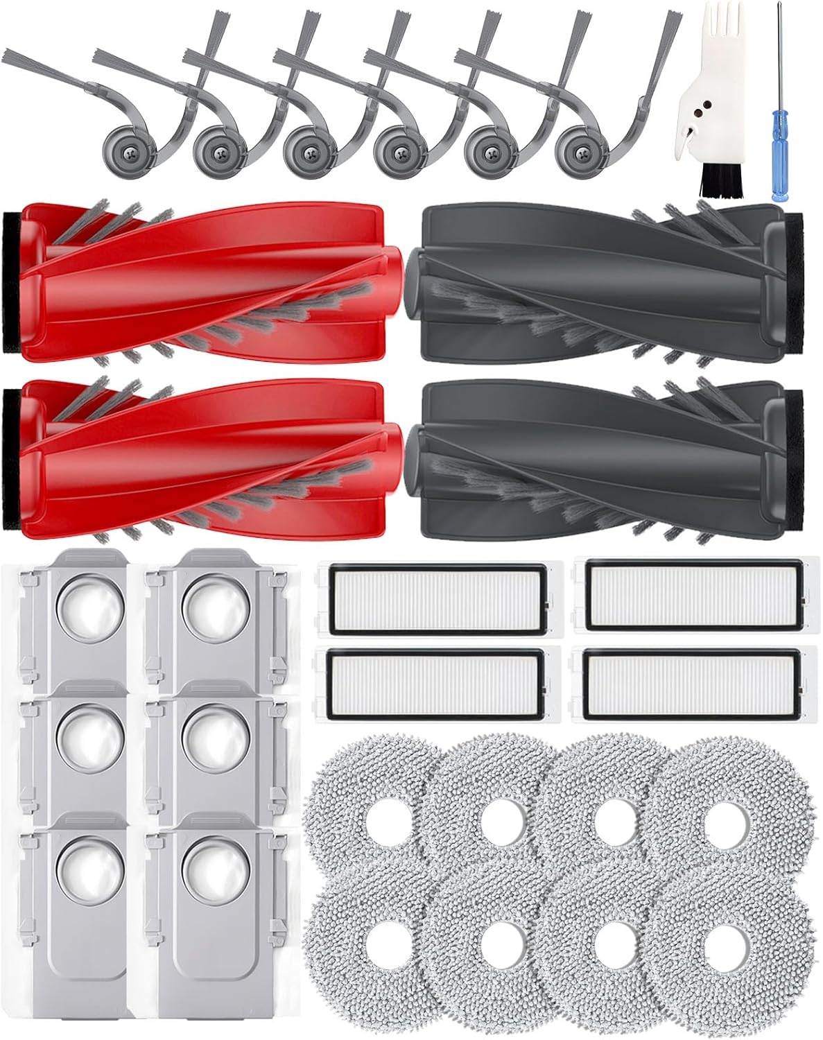 Yivy Confezione da 30 accessori di ricambio per Roborock Qrevo Curve/Curv/Curv S5X/Edge/Edge S5A/S5V e P20 Pro