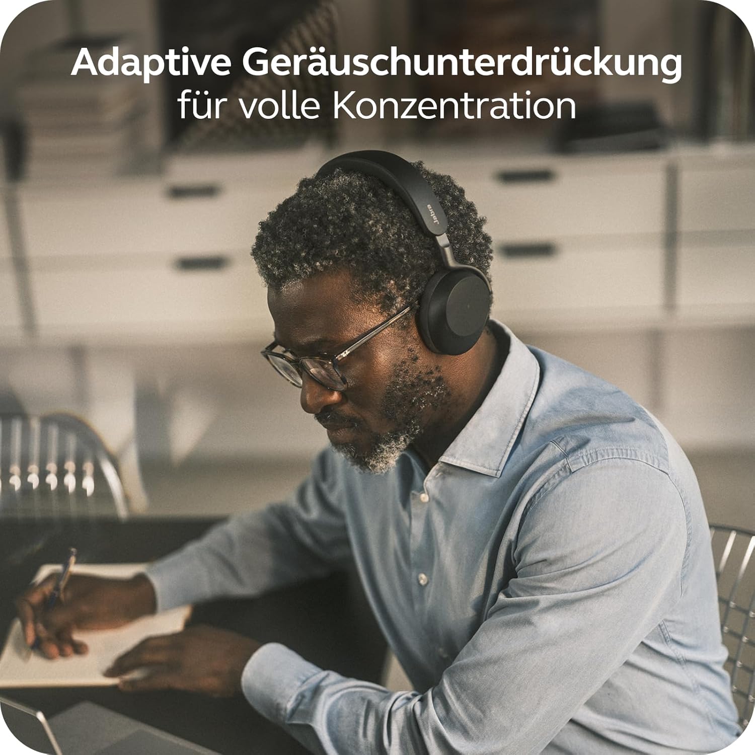Thumbnail 5 de Jabra Evolve3 75 (MS) mit Link390c – Black: Headset für klare Sprache & adaptive Noise-Cancelling