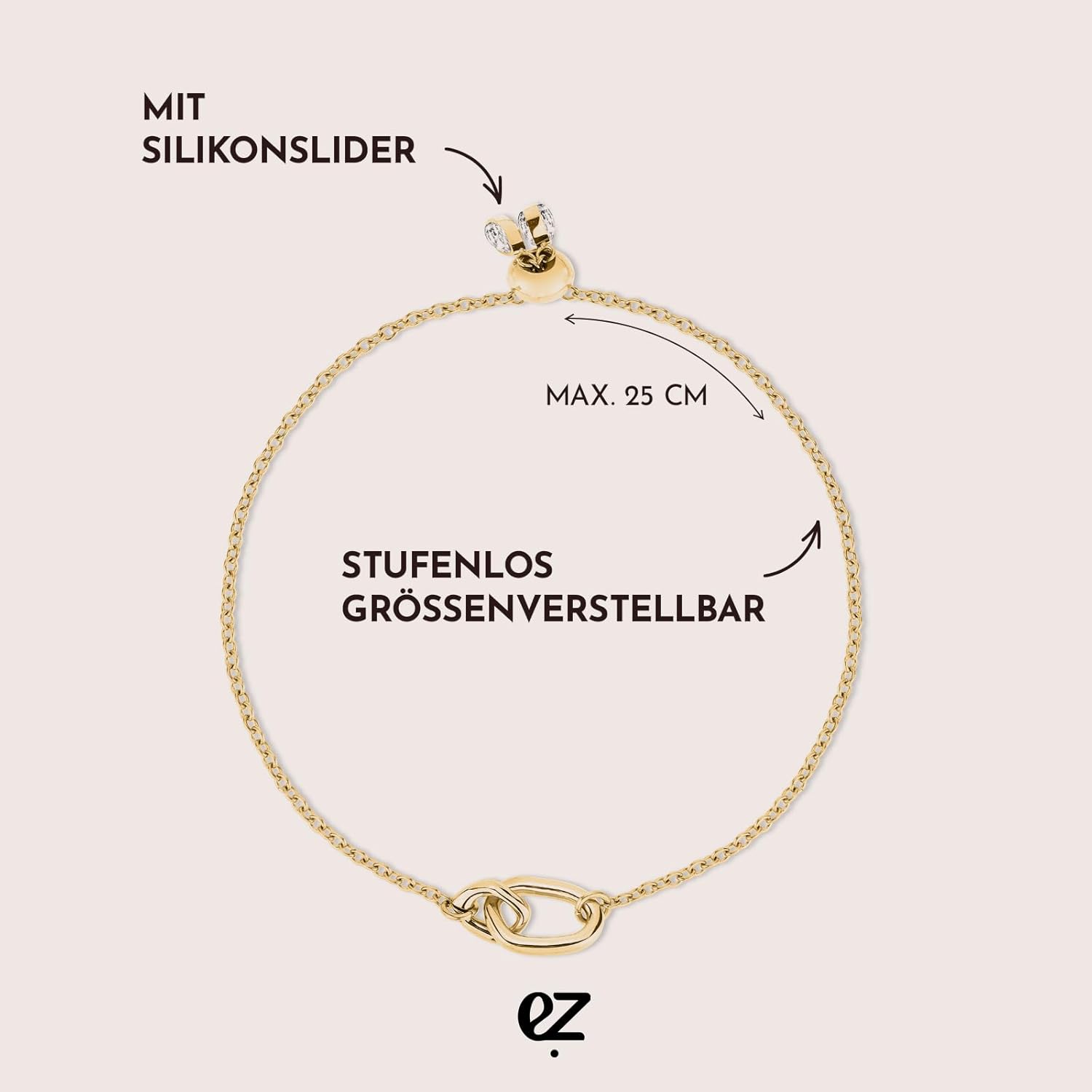 Thumbnail 4 de Echtzeit Damen-Armband mit Unendlichkeits-Symbol & Tropfenanhängern – filigranes Design für Solo- oder Layering-Look