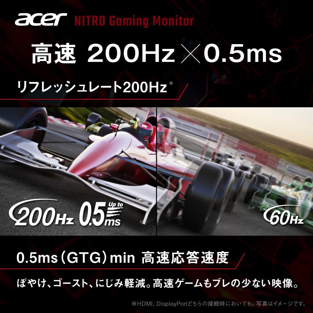 Thumbnail 2 de Acer NITRO KG251QX3bmiipx 24.5インチ フルHD 200Hz ゲーミングモニター