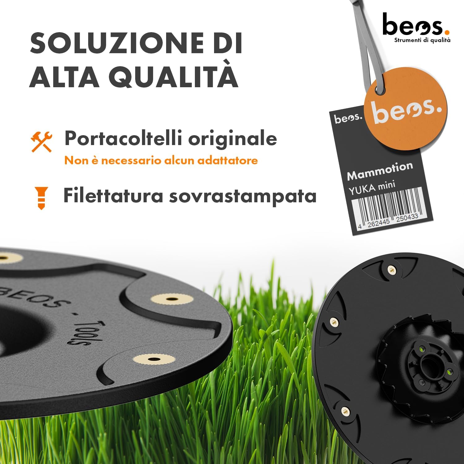 Thumbnail 3 de BEOS Dischi di taglio premium per robot tosaerba, compatibili Mammotion YUKA Mini, per 7 lame, Ø 162 mm