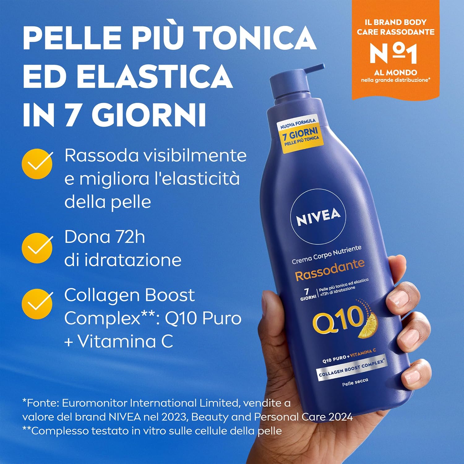 Detalle 2 de NIVEA Q10 Crema Corpo Nutriente Rassodante 400 ml con Coenzima Q10 pura e Vitamina C