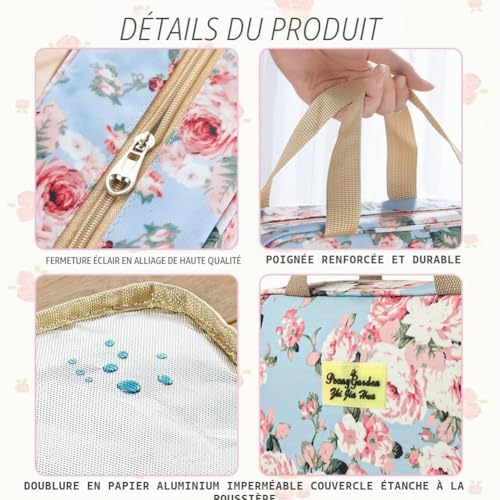 Thumbnail 7 de Aucuu Trousse de Toilette Femme Grande – Trousse de Maquillage avec Poignée, Étanche et Portable