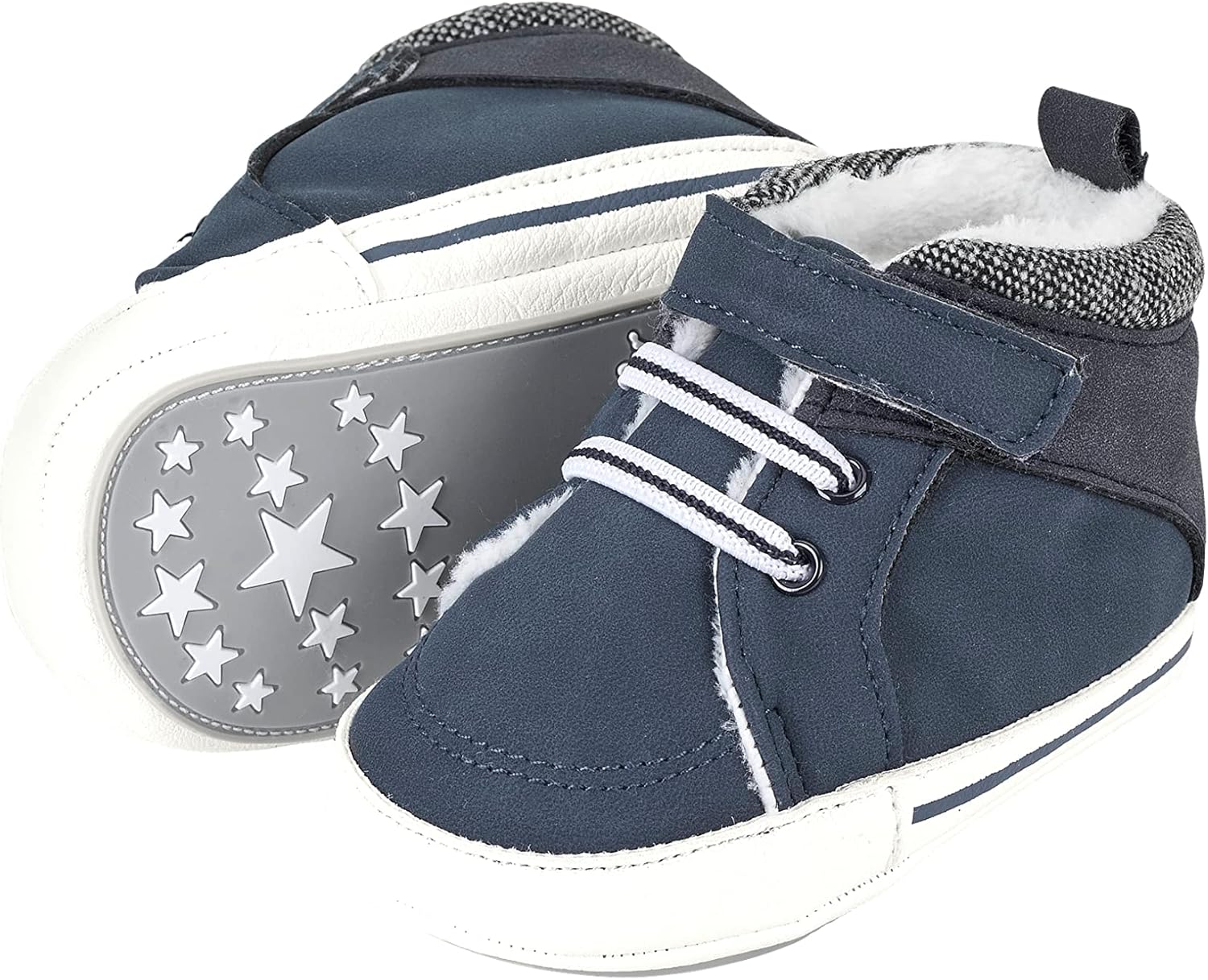 Thumbnail 5 de Sterntaler Babyschuh aus Kunstleder-Gefwebe für Jungen – mit elastischen Schnürbändern, Klett & rutschfester Sohle