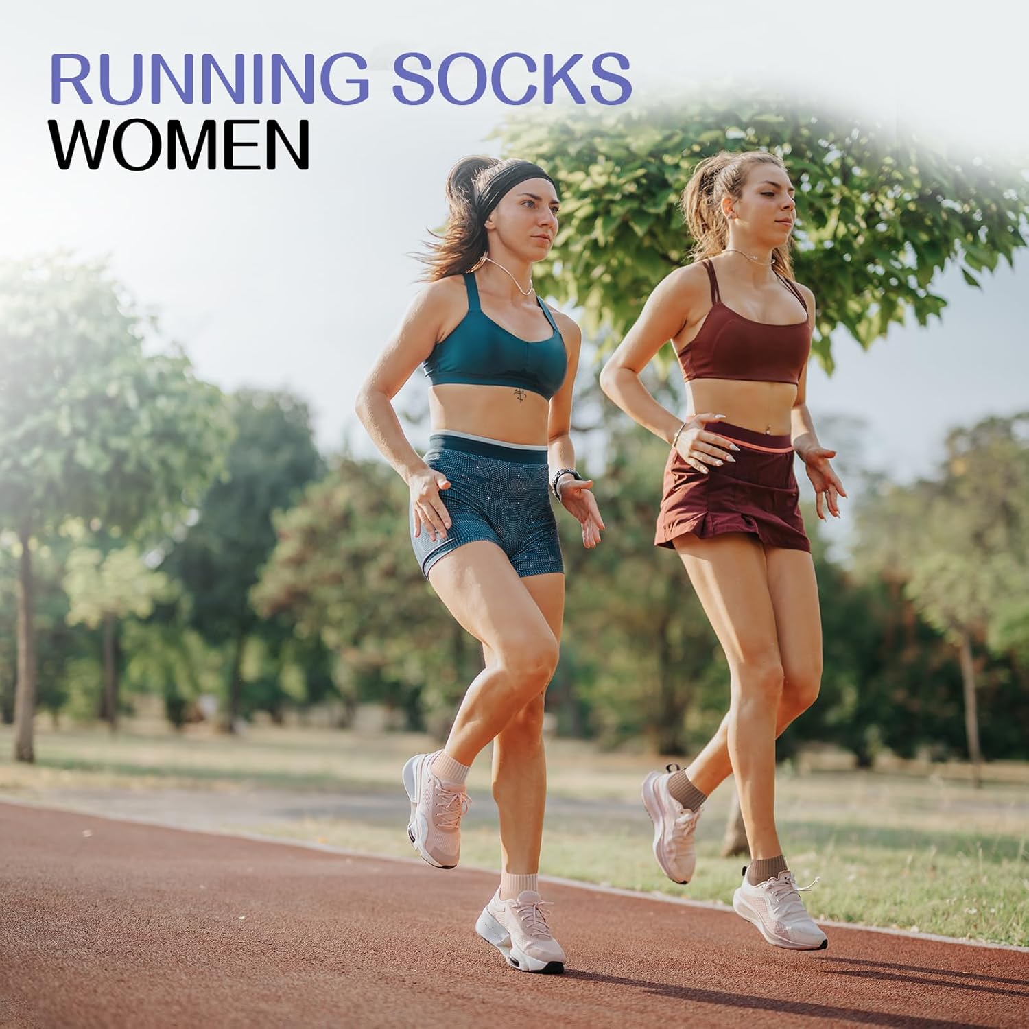 Thumbnail 1 de Stoeury White Sports Ankle Socks – Cushioned, Breathable & Anti-Blister (4 Pairs)