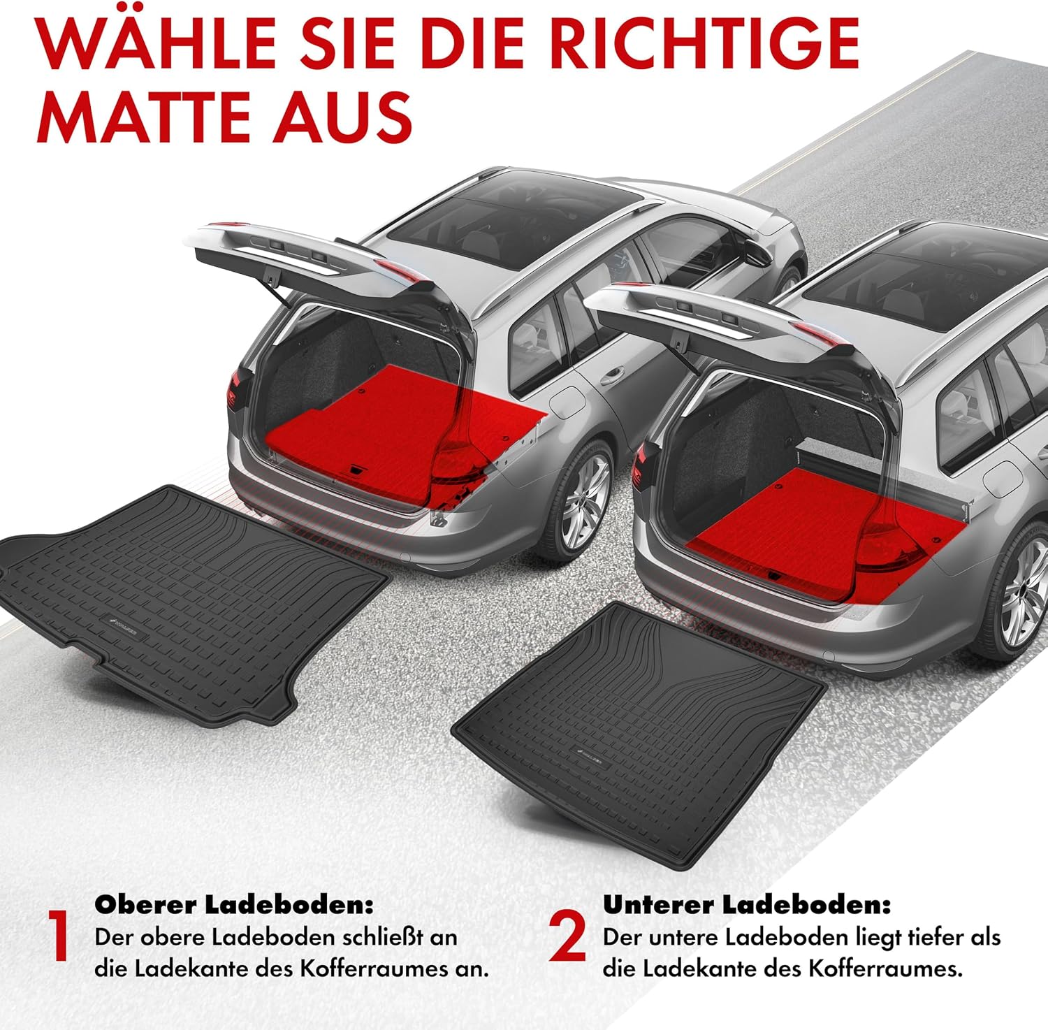 Thumbnail 6 de WALSER premium vassoio per stivali per VW Tiguan Allspace ( BW2, BJ2 ) 2017-2024 – protezione su misura