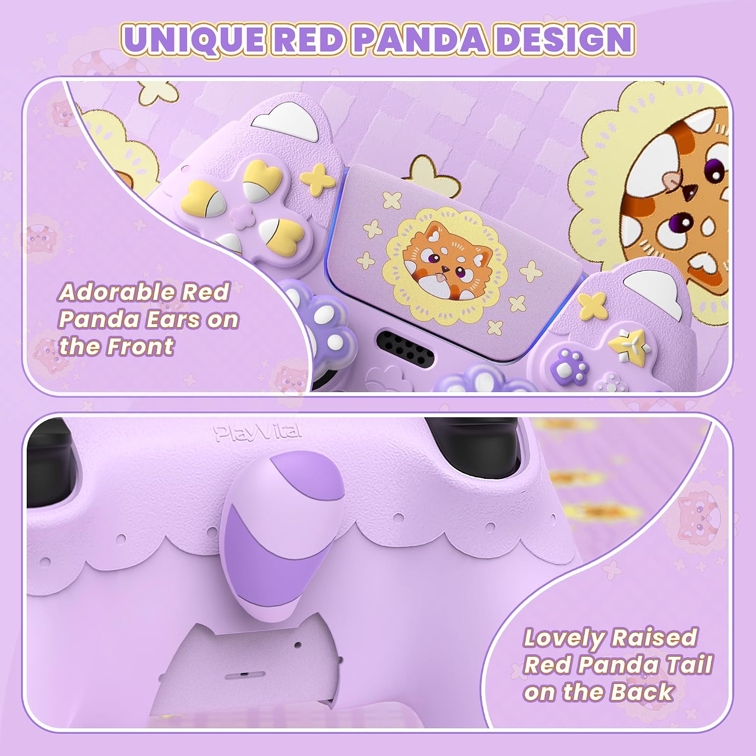 Detalle 2 de PlayStation controller silicone cover with panda grip
