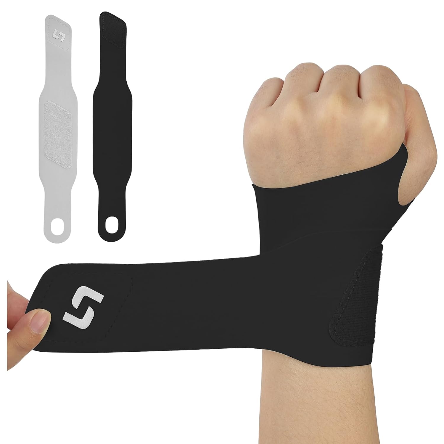 Detalle de AOOWU 5237673 polssteunen, 2-pack ultradun en verstelbaar voor sport