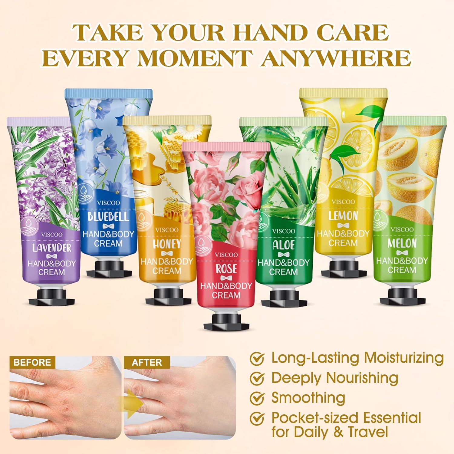 Thumbnail 2 de VISCOO 252-Pack Mini Hand Cream Gift Set (Rose, Lavender & More Scents)