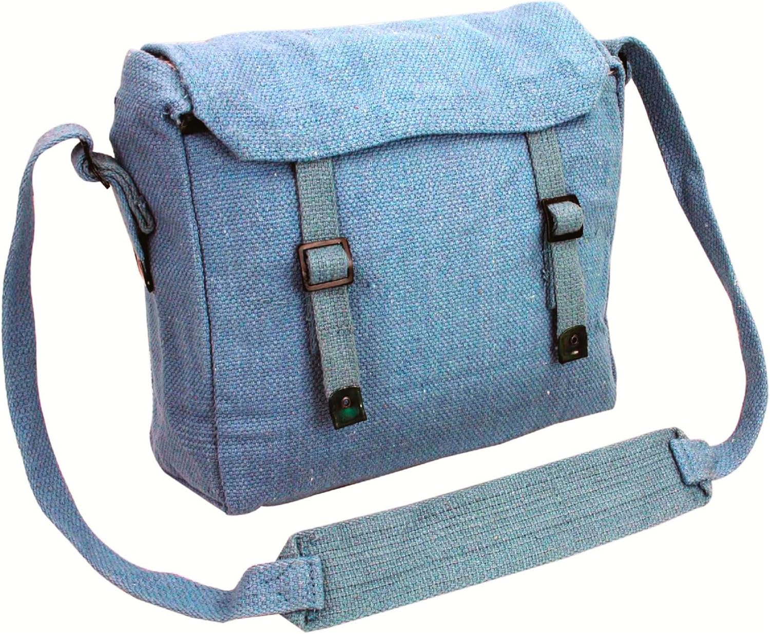 Detalle de Outdoor World Canvas Haversack Bag – Vintage Military-Style Cotton Canvas Satchel