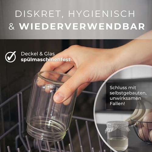 Detalle de HAVENHAUS Fruchtfliegenfalle dunkelgrau – wiederverwendbares 2er Set