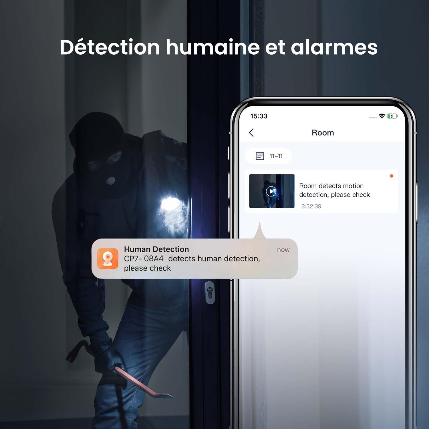 Thumbnail 4 de Tenda CP6 WiFi intérieure 2K (3MP) dôme motorisé 360° avec vision nocturne, détection de mouvement et audio bidirectionnel