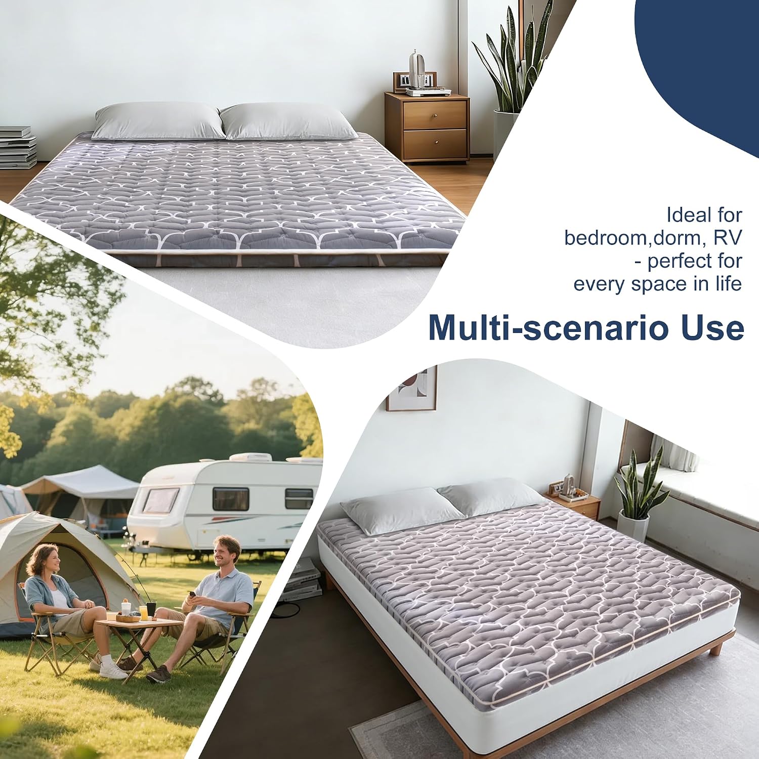 Thumbnail 5 de Vibe bear MTTM-01 Japanese Futon Floor Mattress, Full Size, 3.2-Inch