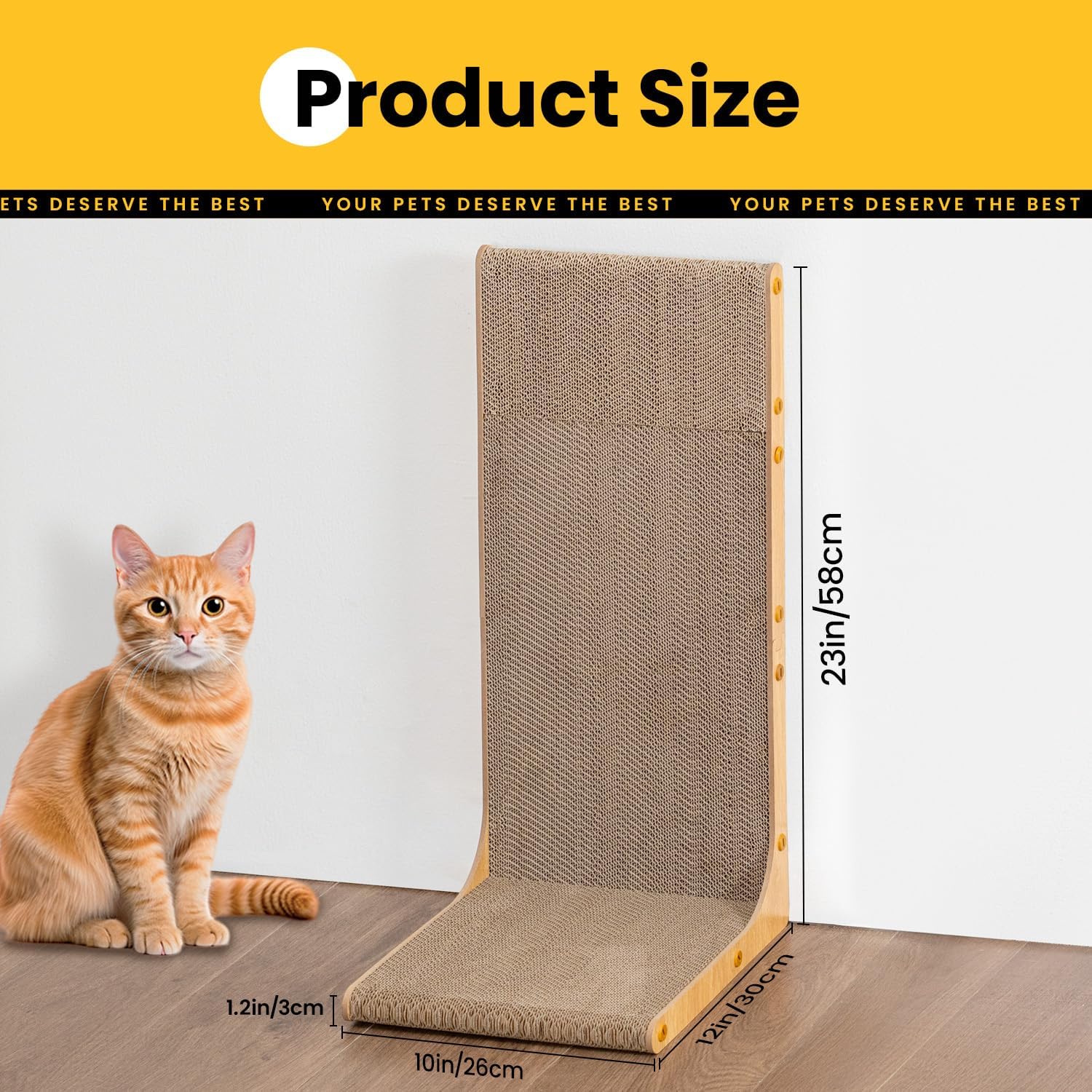 Detalle 2 de Coching Katzen Kratzbrett 3,5 cm dick – halbhohes Karton-Kratzpappe mit Katzenminze, 2er-Set