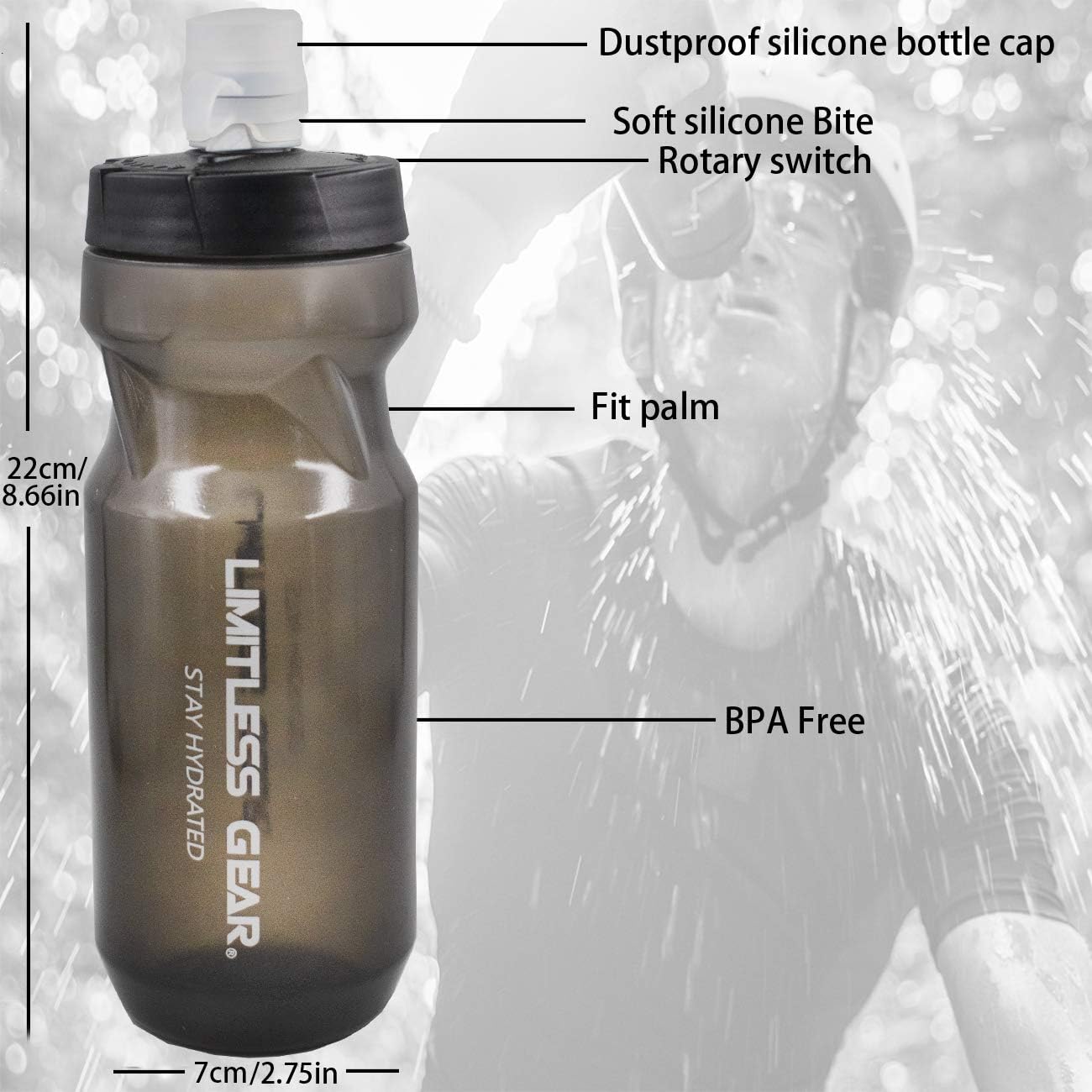Detalle 2 de OSIGEI Bike Water Bottle 21oz set