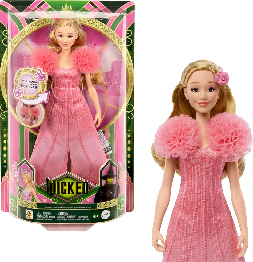 Detalle de Mattel Wicked Glinda JLG49 muñeca cantarina 🎎