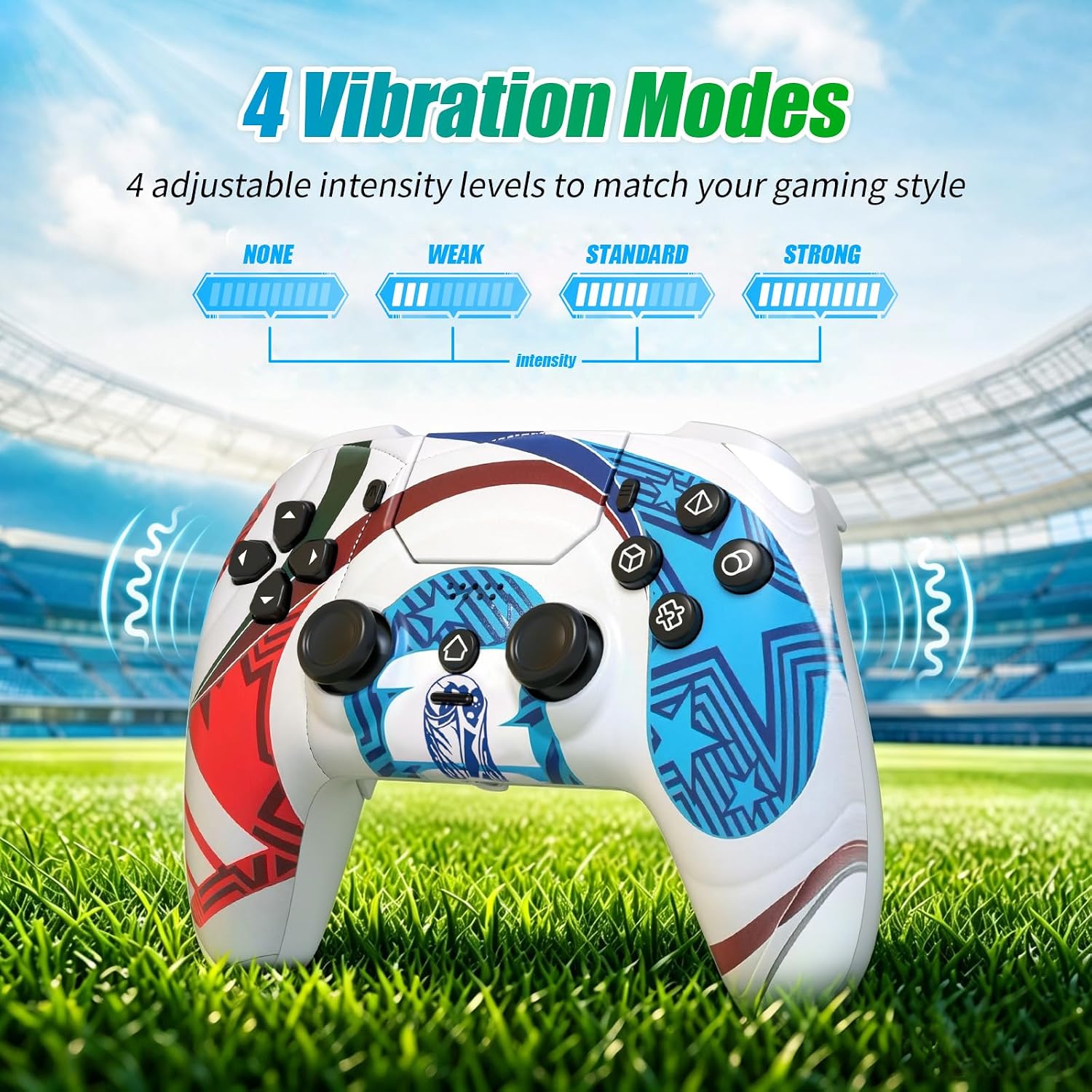 Detalle de YUYIU Wireless Controller P5 World for PS5, Hall Effect Sticks, 1500mAh Battery