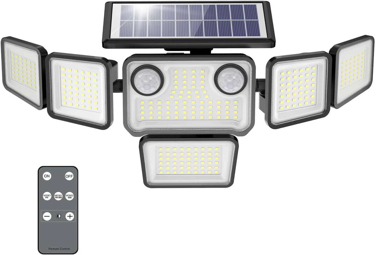 Detalle de omibee OEE216C10S Solar Flood Light, 6 Adjustable Heads, 6000 Lumens, IP65
