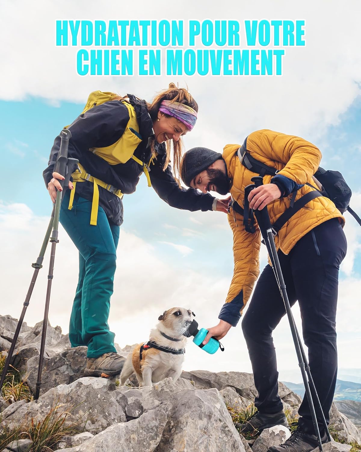 Detalle 2 de Lesotc 520 ml Hundetrinkflasche für unterwegs