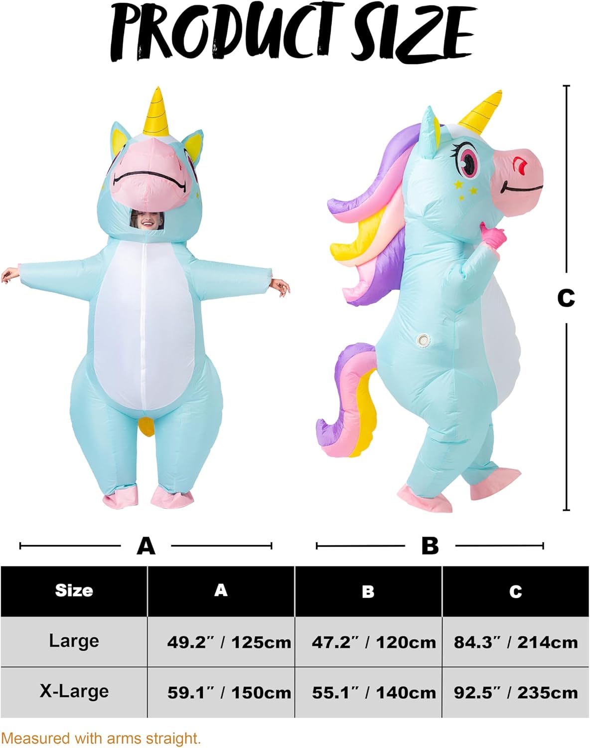 Thumbnail 5 de Spooktacular Creations Inflatable Unicorn Costume